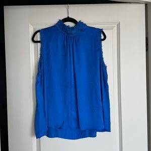 Zara blue satin top